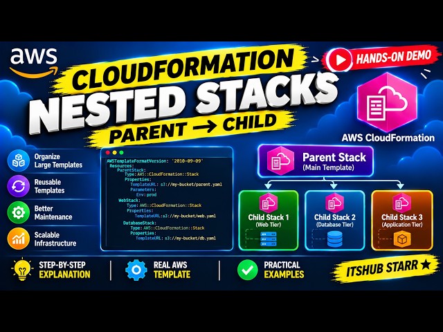 AWS CloudFormation Nested Stacks Explained | Hands-On Demo | AWS DevOps