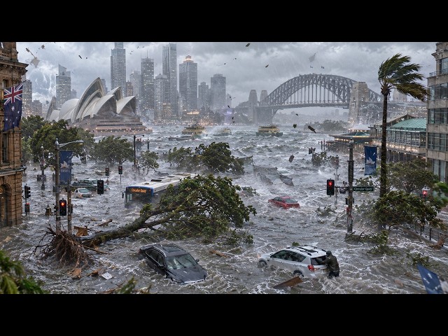 Chaos in Sydney, Australia today! Storms and flooding surprise many people
