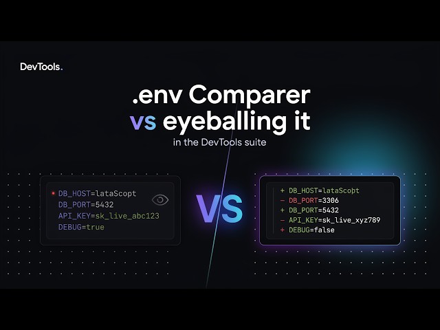 .env Comparer: Streamline your development workflow with DevTools