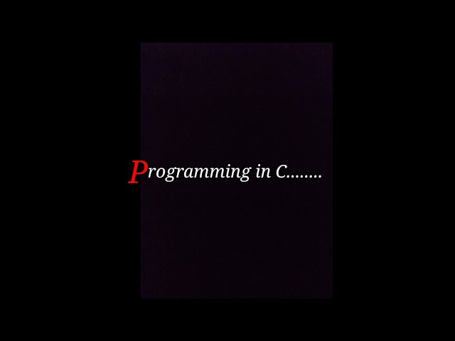 Computer Science ,  Class - XII,  Programming in C,   WBCHSE