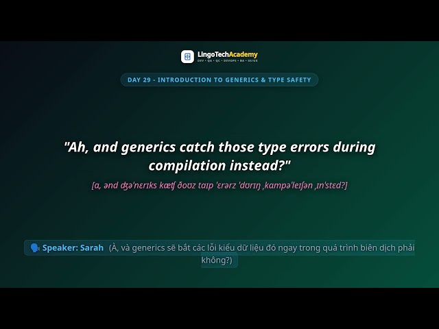 🚀 Day 29 - Introduction to Generics & Type Safety | English for Software Engineers