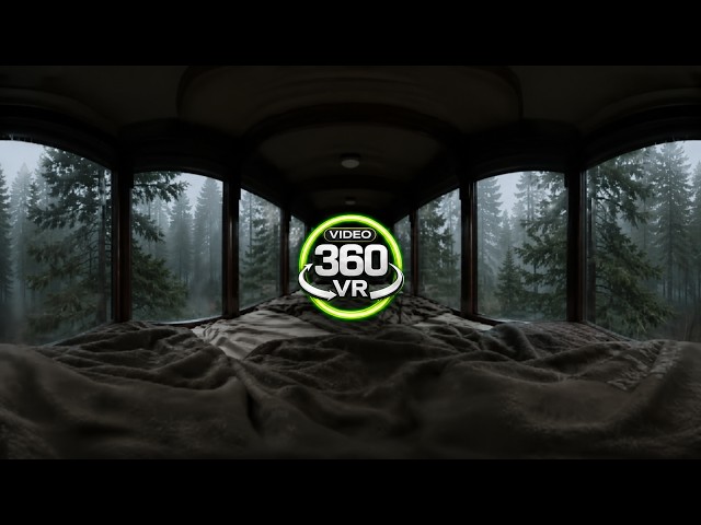 🌧️ Rainy Train Cabin with Window Views 🚆 | 360° VR Rain Ambience for Sleep 😴