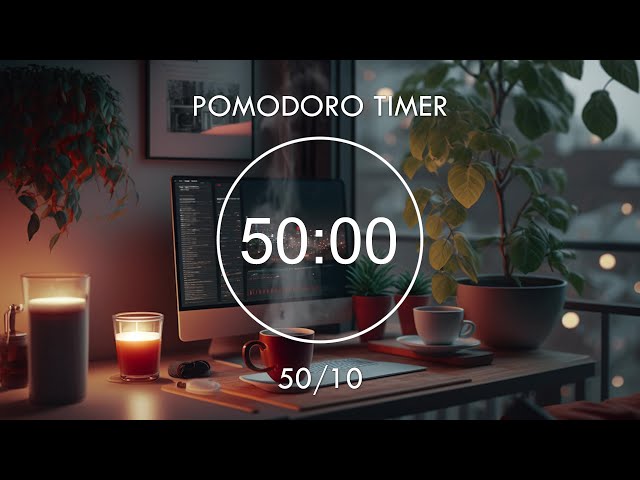 50/10 Pomodoro Timer ✨ Relaxing Lofi, Deep Focus Pomodoro Timer ✨ Focus Station