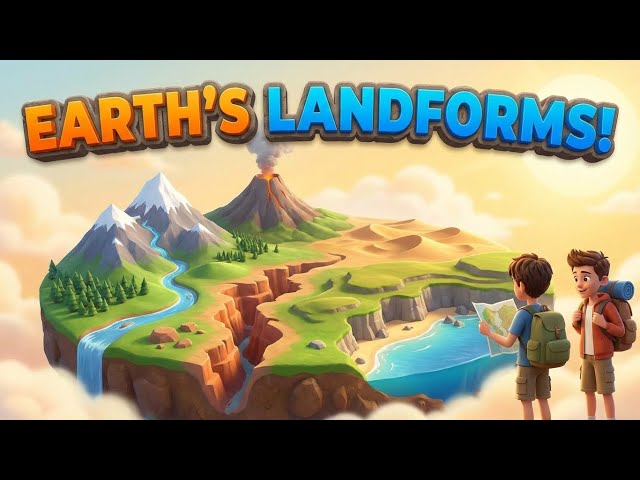 Types of Earth's Landforms! 🏔️ Geology, Constructive & Destructive Forces for Students!
