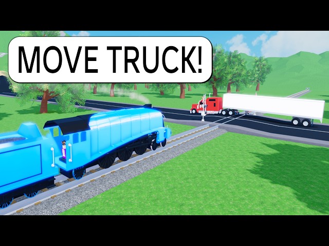Someone Parked a TRUCK on MY Tracks on Roblox BUT I Don't Stop