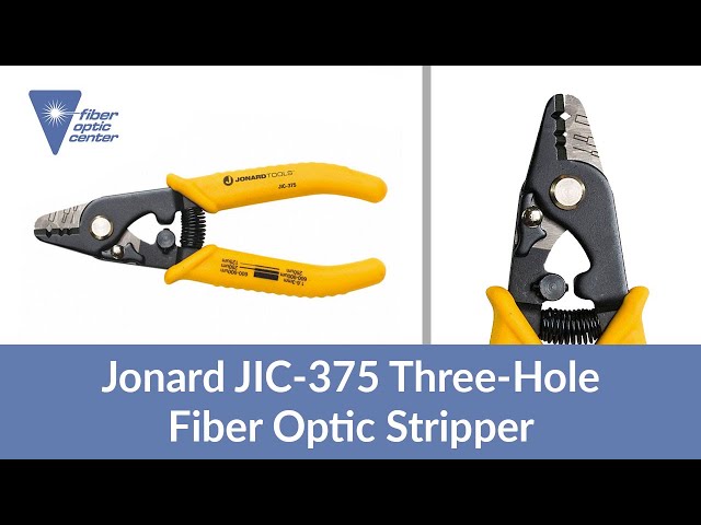 Jonard Tools JIC-375 Three-Hole Fiber Optic Stripper - Available from Fiber Optic Center