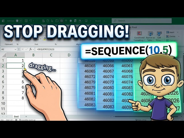 Excel SEQUENCE Function | Numbers, Dates & Custom Ranges
