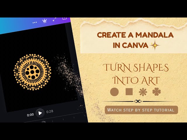 How to Make Mandala Art in Canva | Easy Mandala Design Using Simple Shapes