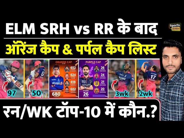 SRH vs RR Eliminator के बाद Orange Cap & Purple Cap | Orange Cap List IPL 2026 |