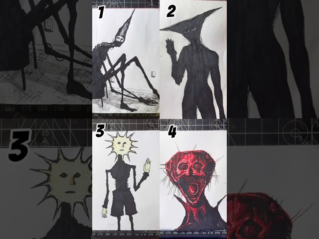 Drawing Analog Horror Compilation #drawing #art #shorts #horror #creepy