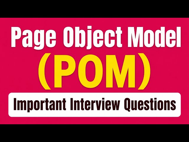POM🔥- Page Object Model important interview Q&A #pom #selenium #automationtesting #testing #sdet #qa