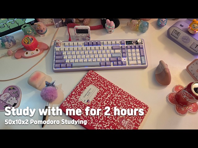 STUDY WITH ME 😭 trying to survive exam week as a dental student | 2HR Pomodoro 50/10