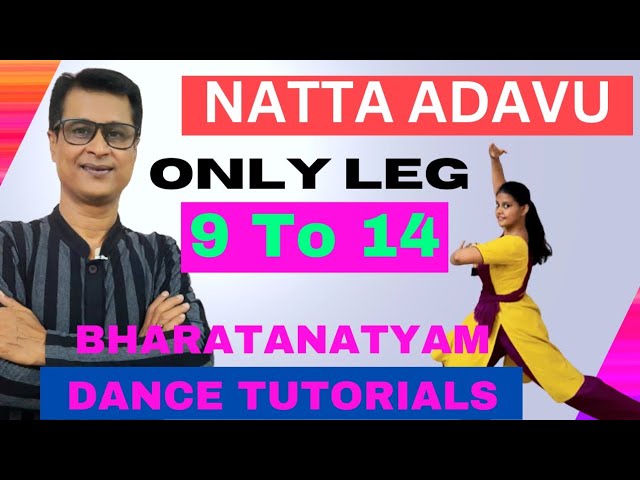 Natta Adavu 9 to 14: Legs Only | Bharatanatyam by SKK Dance Tutorial | Bharatanatyam Dance Tutorial
