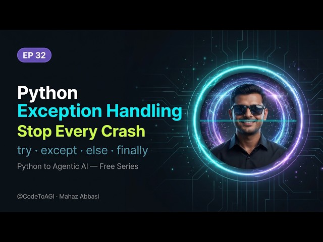 Python Exception Handling Tutorial: Fix Crashes with try, except & More (Beginners) | CodeToAGI