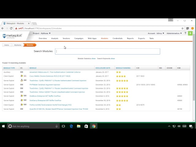 How to  Using The Metasploit Web Interface