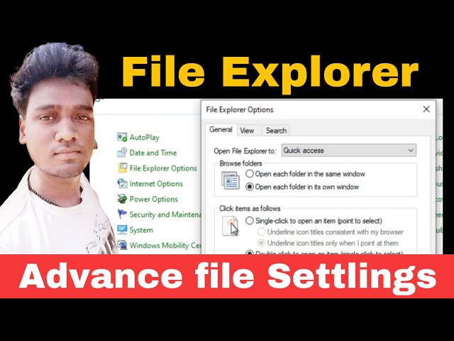 File explorer options windows 10 | Control Panel | The AB