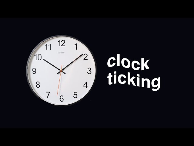 8 hour CLOCK TICKING (relaxation, sleep, focus) - black screen