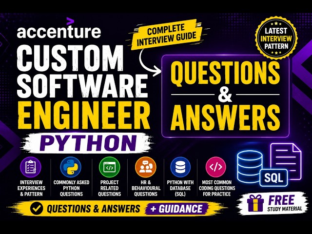 Accenture Custom Software Engineer Interview Questions & Answers | Real Interview Experience 2026