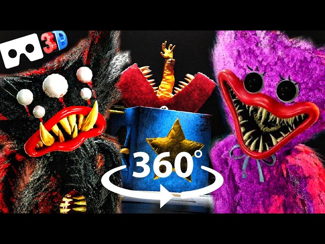 360° VR PROJECT: Playtime All MONSTERS in 3D + Player Unlockable Skins (Close Up Toy Box)