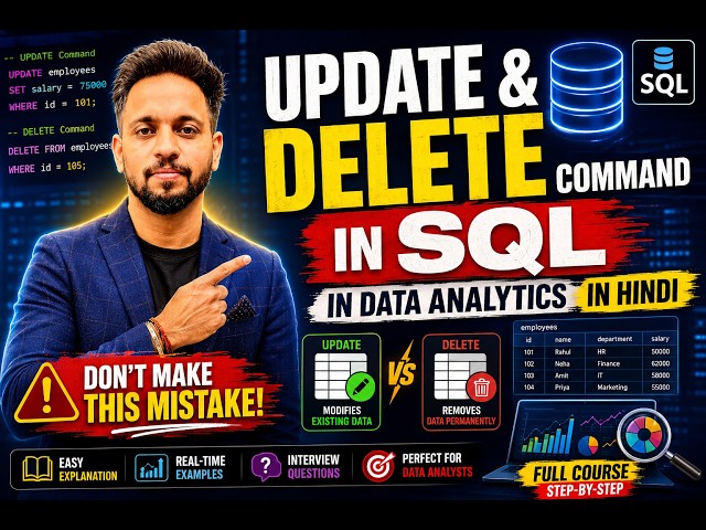 UPDATE & DELETE Commands in SQL for Data Analytics | Full Course