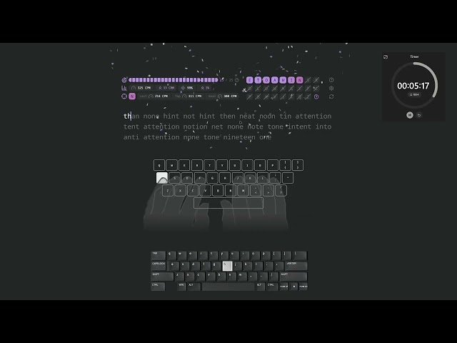 X43 day of training, 10 finger typing on the keyboard