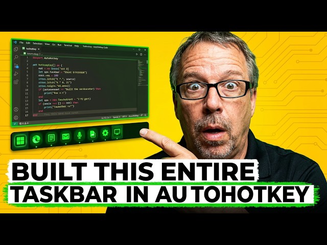I Built My Own Windows Taskbar With AutoHotkey 🖥️ And It's Better | Hero Extract