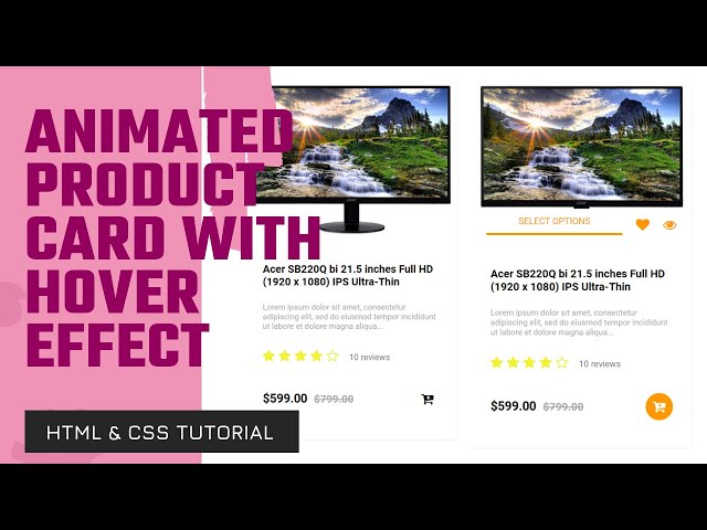 Animated Product Card With Hover Effect  |  HTML & CSS Tutorial  |  Easy Coding