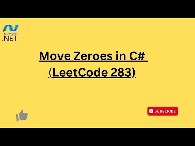 Move Zeroes (LeetCode 283)