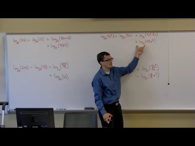 PreCalculus - Log Properties and Solving Exponential Equations. Recorded on 10/14/2025