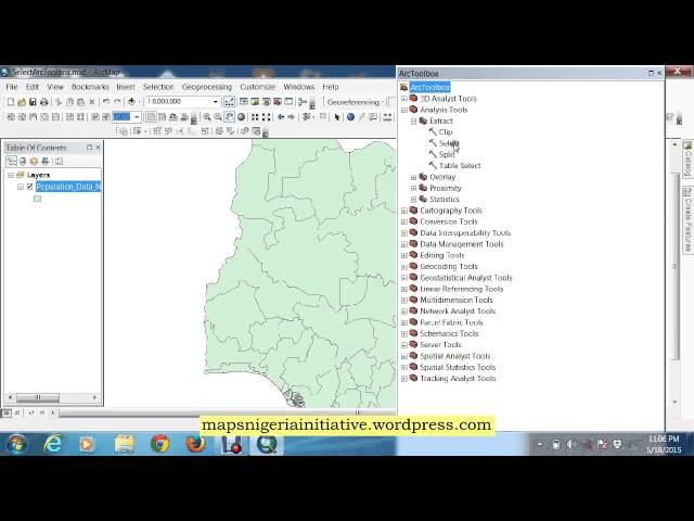 Using Select tool in ArcToolBox  Arcmap 10