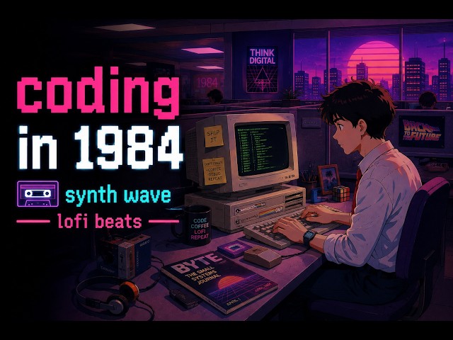 Coding in 1984 📼 Synth Wave Lofi Beats