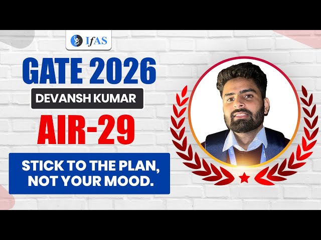 GATE Physics Topper Interview 2026 | AIR 29 Devansh Kumar | IFAS