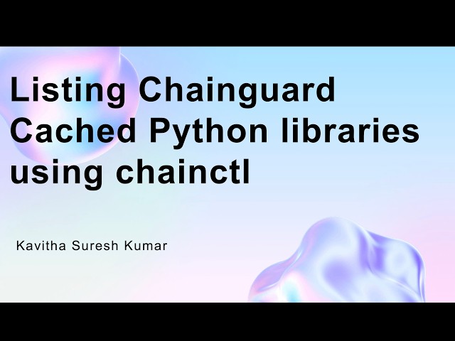 Listing Chainguard Cached Python libraries using chainctl