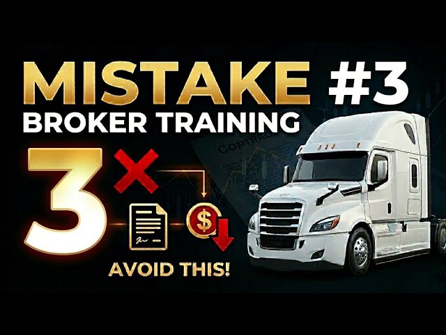 Freight Broker Training - Mistake #3 to Avoid!