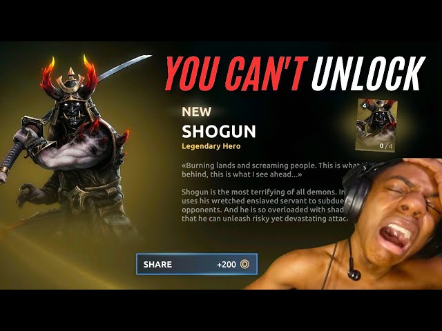SHOGUN IS IMPOSSIBLE TO UNLOCK 😩| Shadow Fight 4 Arena 