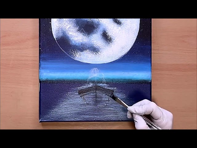 S4. Moonlight Serenade – Easy Acrylic Painting Tutorial