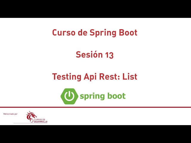 Testing API Rest: List  #13 Curso de Spring Boot - Cursos de Desarrollo