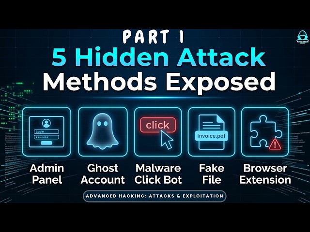 5 Advanced Hacking Techniques Every Cybersecurity Learner MUST Understand | Hidden Attacks Explained