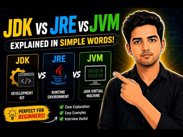 JDK vs JRE vs JVM Explained in Simple Words ☕ | Java Tutorial for Beginners