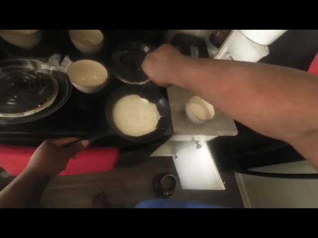 warning:Mute volume(loud breathing), 2nd attempt, pov, me making pancakes