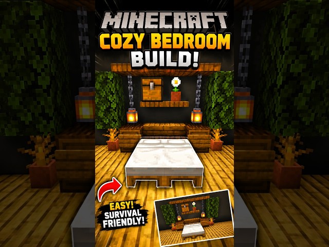 I Built the COZIEST Minecraft Bedroom! 🛏️🔥 | Easy Survival Build|ALPHA GAMER