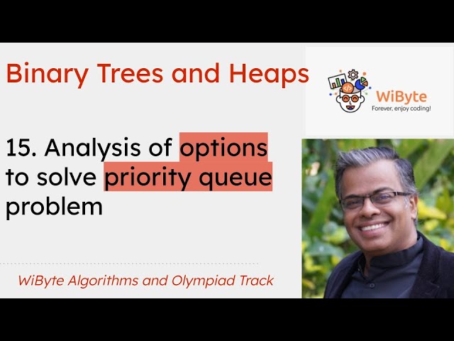15. Binary Trees and Heaps: Options to solve the priority queue problem