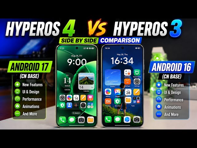 HyperOS 4 vs HyperOS 3 🔥 The BIGGEST Changes Explained! | Full Comparison Side By Side