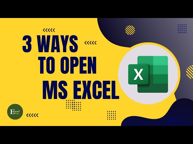 How to Open Microsoft Excel Application in Computer