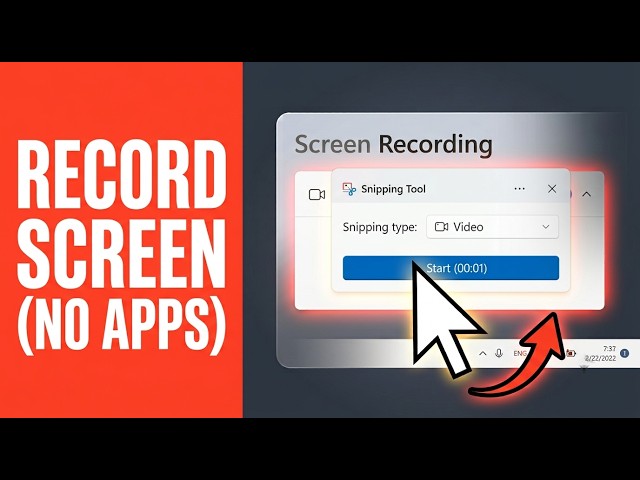 How to Record Screen Without Apps in Windows 11 (No Downloads)