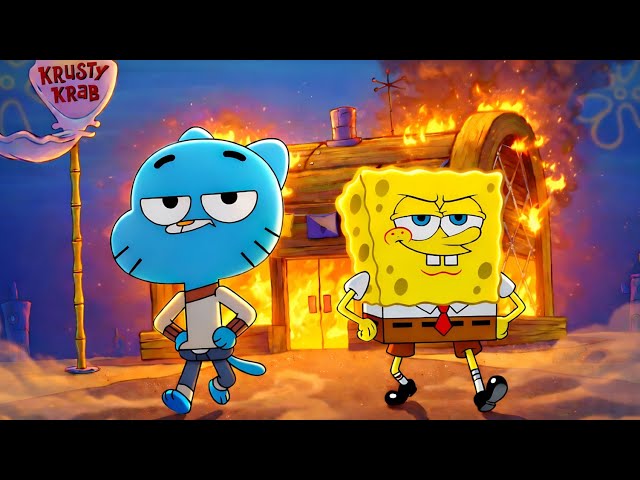 Gumball x SpongeBob Ultimate Crossover (Sora 2)