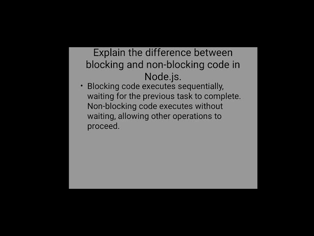 Top 30 interview questions for Node Js developers with 0-2 years of experience