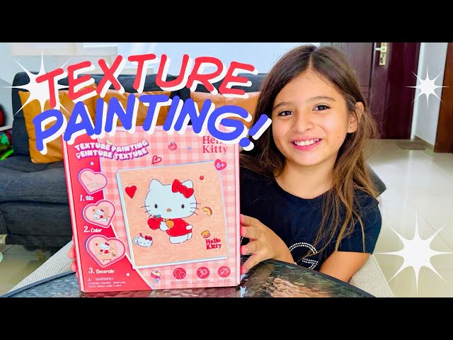 🎨 Hello Kitty Texture Painting by Miniso 💖 | Fun art with Liah TV