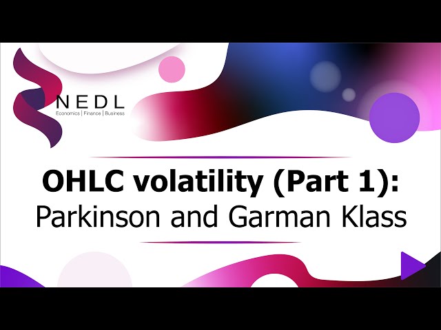 OHLC volatility (Part 1) - Parkinson and Garman Klass (Excel)