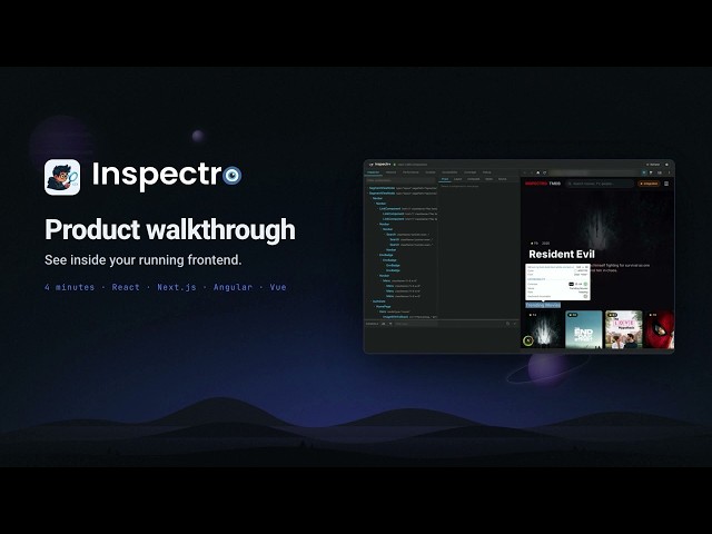Inspectro: product walkthrough (React, Next.js, Angular, Vue)